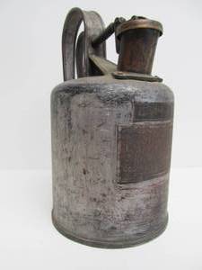 Antique Industrial Steel Safety Can