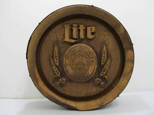 Vintage MILLER LITE Barrel Beer Sign