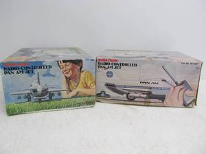 2 Vintage PAN AM Radio Controlled Jets wBoxes