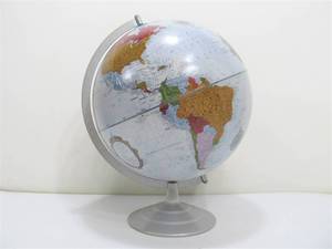World Globe Replogle 12 Platinum Classic Series Map Metal Base Raised Relief