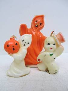 Vintage GURLEY Holiday Candles - 2 Halloween