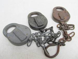 3 Vintage Railroad Locks C&ampN.W.RY