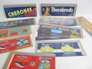 Lot of NOS Old Vintage Fruit Crate Labels