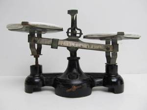 Antique CENCO Enameled Counter Scale