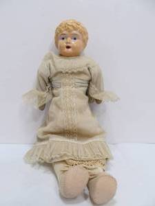 Antique Early 1900s German Cloth Body Doll