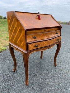 Excellent Vintage Italian Secretary Desk w Drop Front