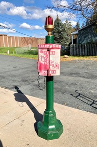 Vintage Cast Iron Emergency Fire Box Telephone Call Station