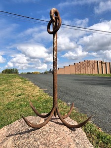 Awesome LARGE Antique 4-Point Forged Iron Hook