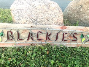 Original BLACKIES SALOON Oakdale MN Door Marquee Stained Glass Sign&nbsp