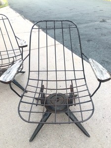 Matching Pair of Mid Century HOMECREST Swivel Lounge Chairs