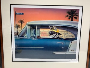 lot 67 image: Large Framed Signed Numbered DON ROTH Serigraph - Kool Kat