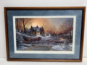 lot 66 image: Large Framed TERRY REDLIN Print - Heading Home