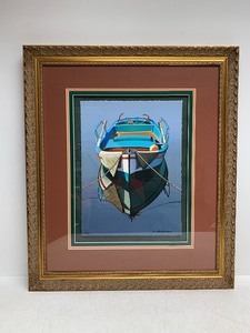 lot 63 image: Framed Signed & Numbered Igor Medvedev SerigraphSilkscreen wAcrylic Paint - Becalmed