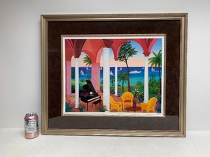 lot 60 image: Framed Hand Signed FANCH (Francois Ledan) Seriolithograph - Patio Mauresque