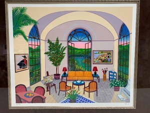 lot 59 image: Framed Hand Signed FANCH (Francois Ledan) Printers Proof Serigraph - Interior wSeurat