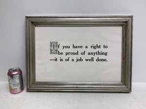 lot 48 image: Antique Frame w35 Original Interchangeable Famous Quotes