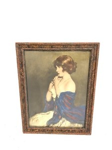 lot 25 image: Lovely Antique 1920s Framed Portrait Print