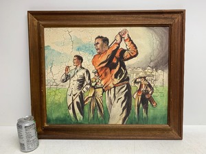 lot 87 image: Vintage Framed Classic Golf Artwork
