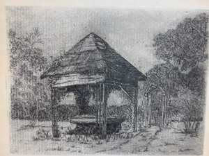 lot 93 image: Framed Signed Etching - Wellhouse Waverly Plantation by Willie Reed