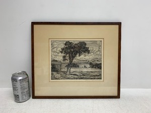 lot 96 image: Vintage 1930s Framed Signed Etching by Luigi Lucioni