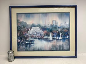 lot 99 image: Framed Signed Numbered LOU ROMAN Lake Harriet Print