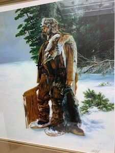 lot 111 image: Framed Signed Numbered PAULL CALLE Mountain Man Print 