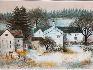 lot 164 image: Framed Signed Numbered Lithograph Country Homestead by Jeremy King
