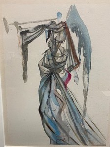 lot 156 image: Vintage Framed Salvador Dali Print - Divine Comedy Paradise Canto 10