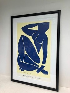 lot 35 image: Large HENRI MATISSE Framed Print - Nu Bleu III