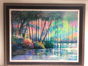 lot 38 image: HUGE Framed Signed Artist Proof Seriolithograph by Alex Perez