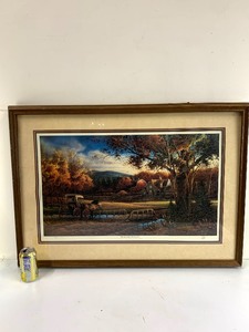 lot 184 image: Framed Signed Numbered Country Doctor Series Print by Terry Redlin - Wednesday Afternoon