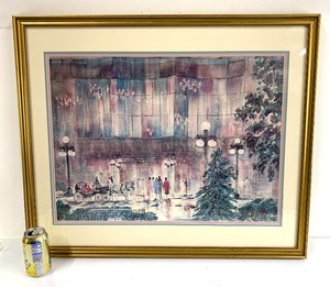 lot 182 image: Framed Signed LOU ROMAN Artist Proof Print - Ordways Winter Season