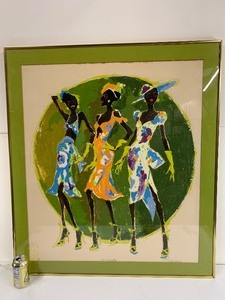 lot 181 image: Framed Signed Numbered Vintage BOB MACKIE Serigraph - The Pointers