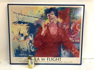 lot 234 image: Framed LEROY NEIMAN Ella Fitzgerald Ella in Flight Poster - Autographed by Neiman