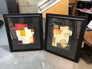 lot 225 image: PAir of Large Framed Signed Scott Swezy Artworks