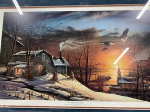 lot 262 image: Pair of Framed TERRY REDLIN Wintertime Prints 
