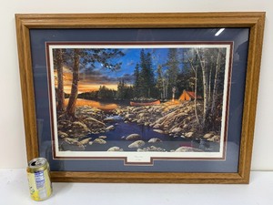 lot 273 image: Framed Signed Numbered Itasca, MN Print by Jim Hansel - Headwaters