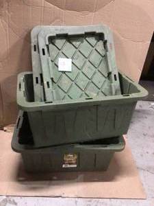 15 Gal. Heavy Duty Storage Tote in Camouflage (2-Pack) by Durabilt Customer Returns See Pictures