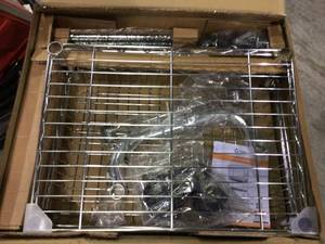 EcoStorage Chrome Color 24 in. Stainless Steel NSF Kitchen Cart by TRINITY Customer Returns See Pictures