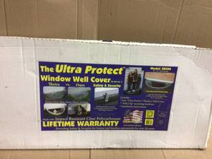 48 in. x 23 in. Semi-Round Clear Polycarbonate Window Well Cover by Ultra Protect Customer Returns See Pictures