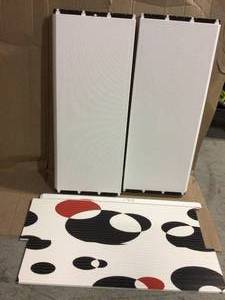 Paperflow easyOffice 80 in. Tall with 4-Shelves Storage Cabinet in Black and Red Bubbles by Unbranded Customer Returns See Pictures