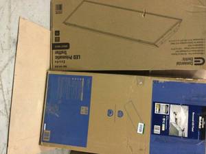 Lot of 2 2 ft. x 4 ft. 4500 Lumens Integrated LED Flat Panel Light 4000K by Metalux Customer Returns See Pictures