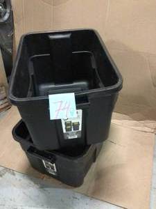 Lot of 2 14 Gal. Stackable Indoor Recycling Bin by Rubbermaid Customer Returns See Pictures