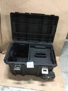 26 in. Connect Rolling Tool Box Black by Husky Customer Returns See Pictures