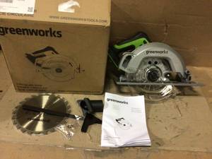 7-14 in. 24-Volt Battery Cordless Brushless Circular Saw (Tool-Only) by Greenworks Customer Returns See Pictures