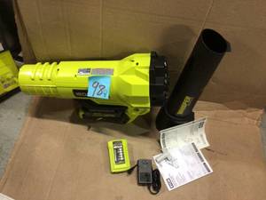 40V Brushless 125 MPH 550 CFM Cordless Battery Whisper Series Jet Fan Blower with 4.0 Ah Battery and Charger by RYOBI Customer Returns See Pictures