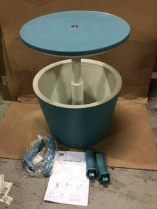 Cool Bar Teal Resin Outdoor Accent Table and Cooler in One by Keter Customer Returns See Pictures