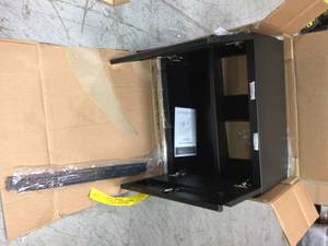 Husky Heavy Duty Welded 20-Gauge Steel Wall Mounted Garage Cabinet in Black (28 in. W x 22 in. H x 14 in. D) see pictures