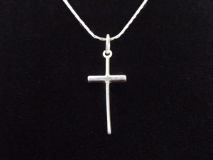 .925 Sterling Silver Christian Cross Pendant Necklace