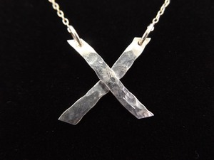 .925 Sterling Silver X Factor Pendant Necklace